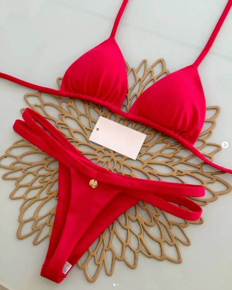 Traje de baño nuevo de bikini para mujer para vacaciones en la playa