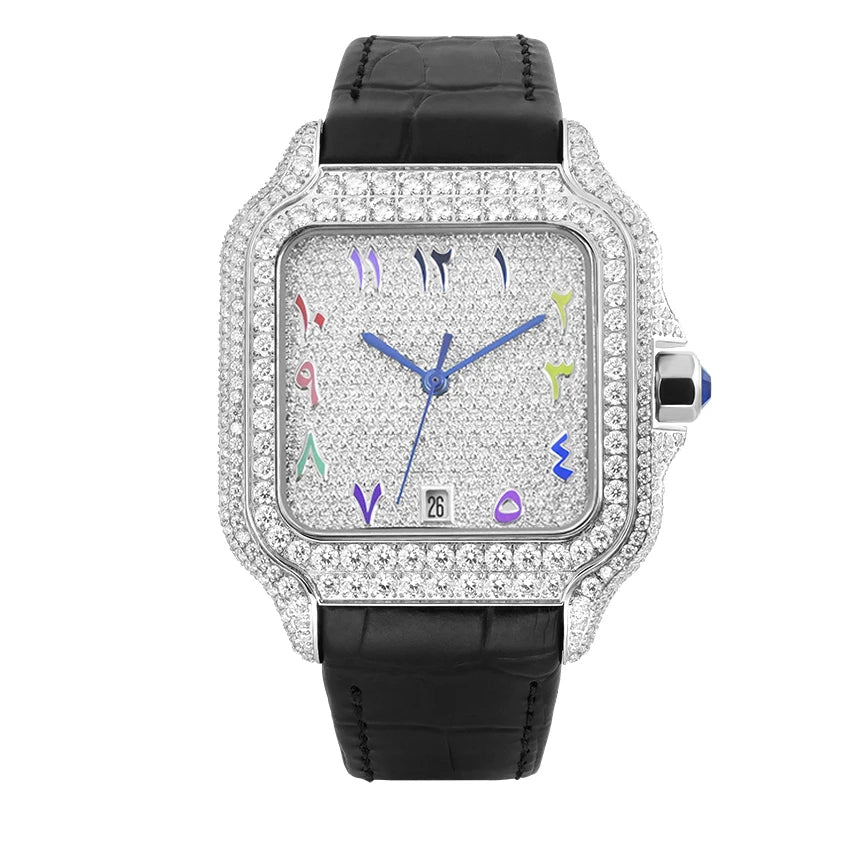 Moissanite Watch Stainless Steel Mechanical Automatic Iced Out