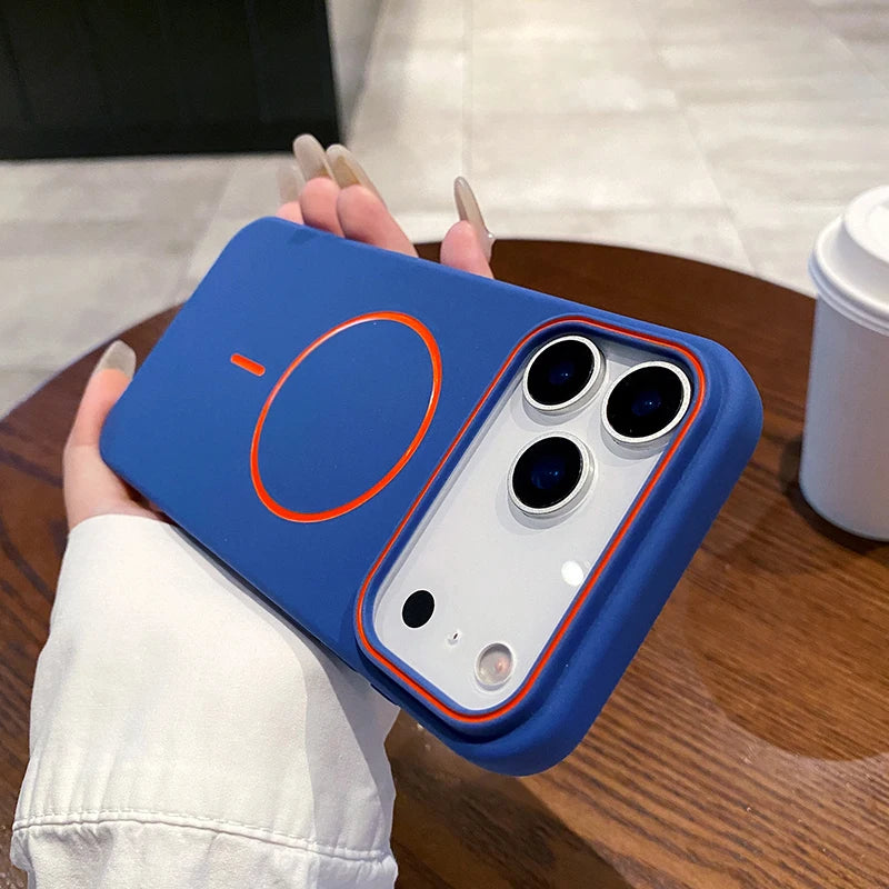 Magsafe Magnetic Wireless Charging Luxury Solid Color Matte TPU Bumper Phone Case