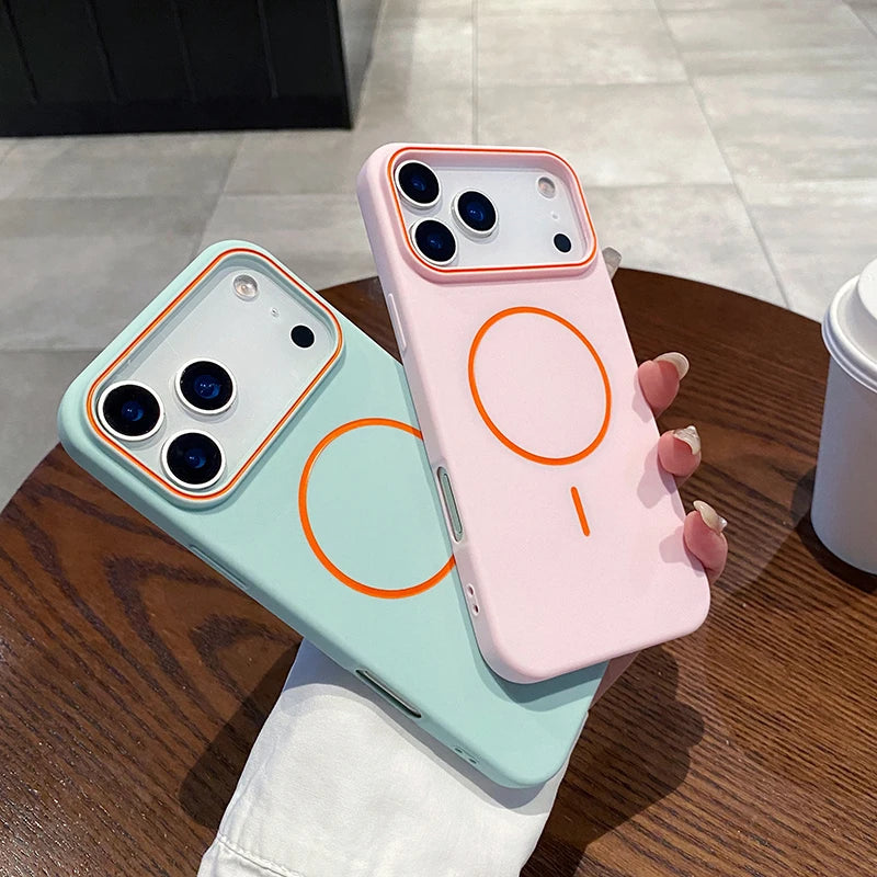Magsafe Magnetic Wireless Charging Luxury Solid Color Matte TPU Bumper Phone Case