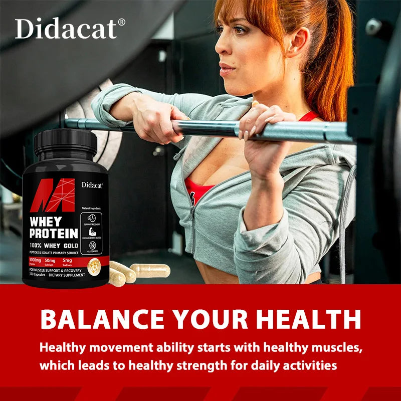 Whey Protein Capsules - Contains 5000mg of Protein