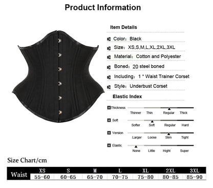 Women Double Steel Bone Waist Cincher Corset Accessories