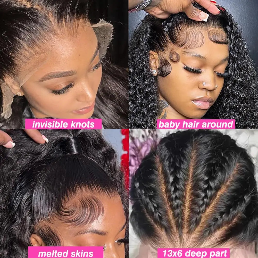 Water Wave Curly Human Hair Wig Deep