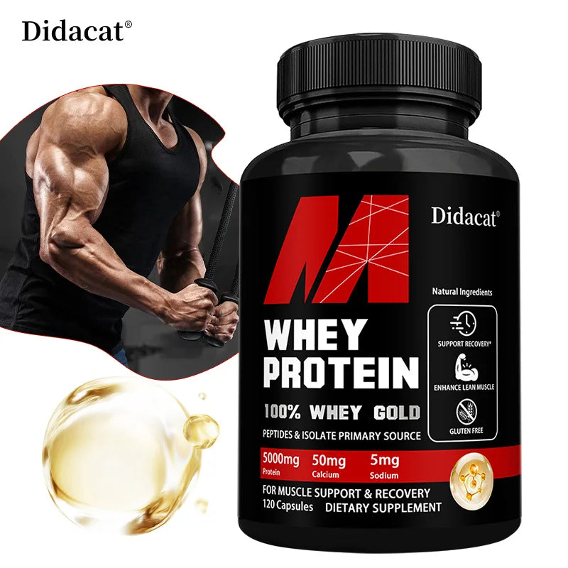 Whey Protein Capsules - Contains 5000mg of Protein