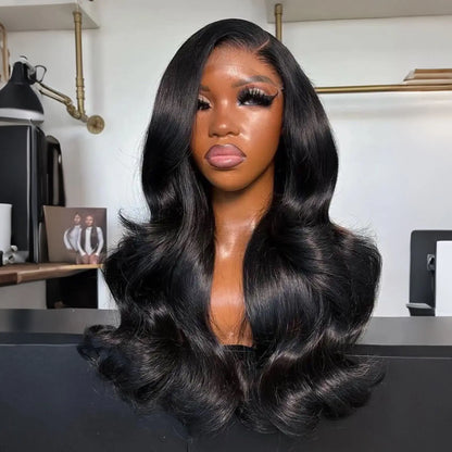 Body Wave Black Color Synthetic Soft Lace Frontal