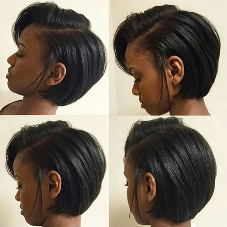 Straight Pixie Cut Human Hair Wig all size