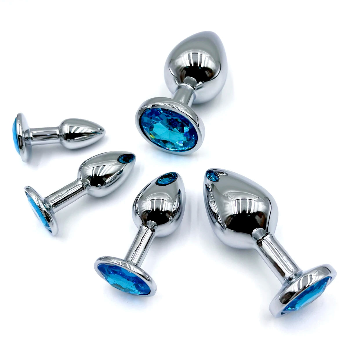 Metal Anal Plug With Gem Base
