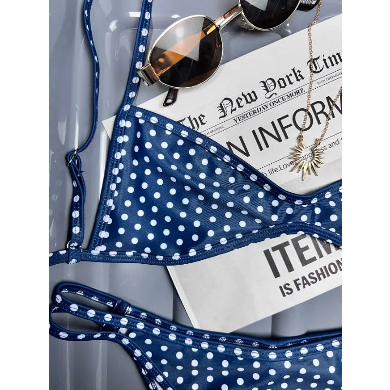Sexy Vintage Polka Dot Bikini Set Women 2026