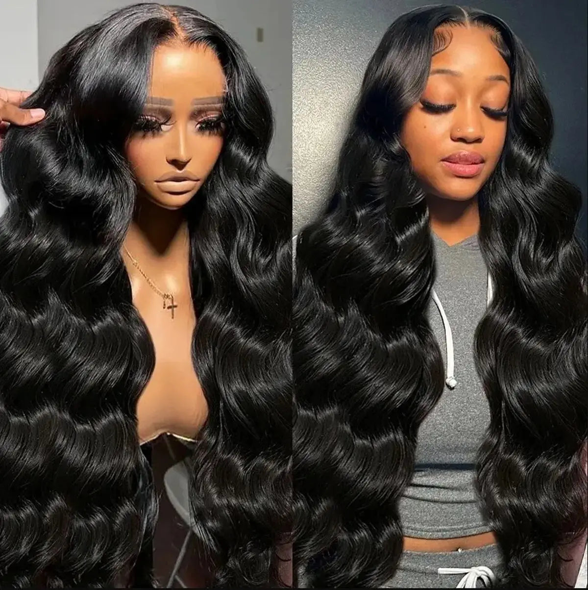 Body Wave Black Color Synthetic Soft Lace Frontal