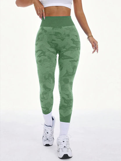 Women Camouflage Leggings Gym Fitness Athletic Workout Elastic
