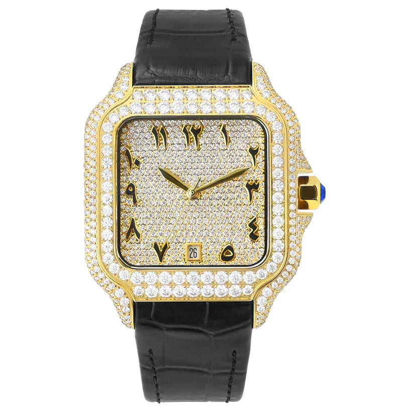 Moissanite Watch Stainless Steel Mechanical Automatic Iced Out