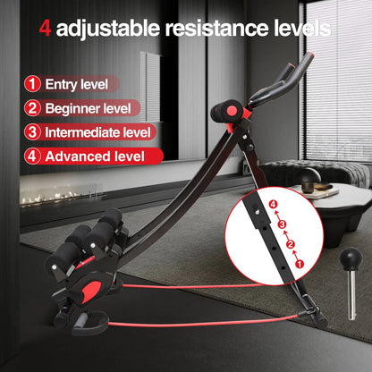 Dual Track Fitness Ab Machine Ab Cruncher Adjustable Height