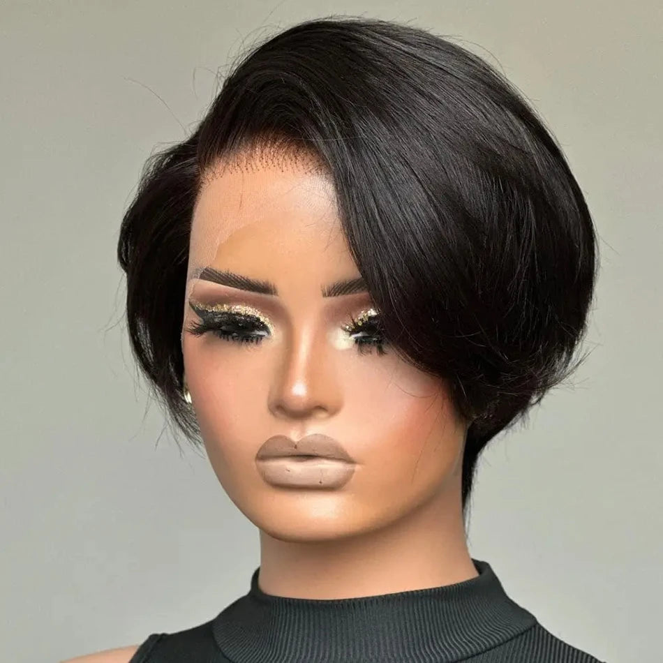 Straight Pixie Cut Human Hair Wig all size