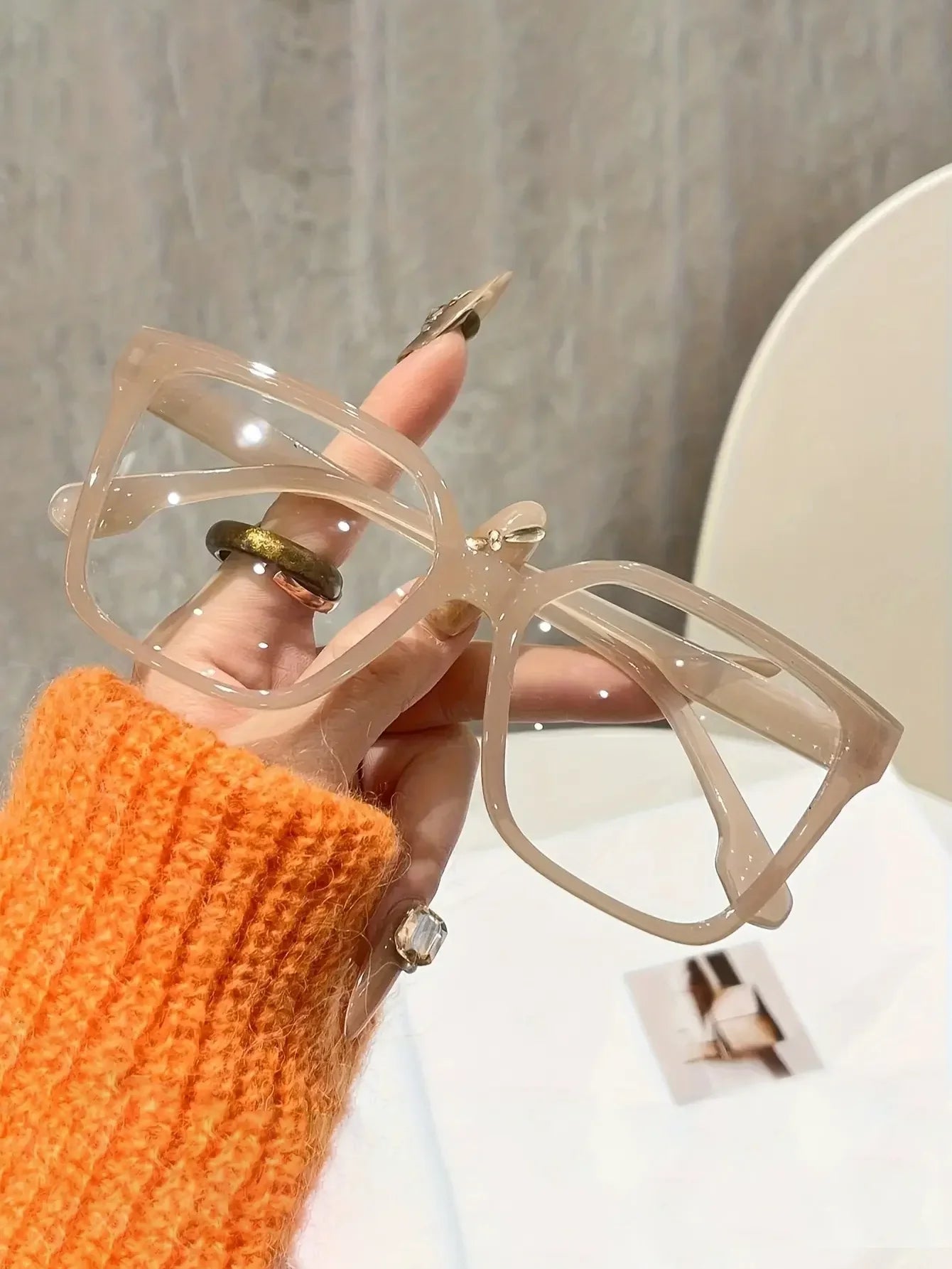 1Pc/2Pcs/3Pcs/4Pcs Elegant, Simple and Stylish Geometric Glasses