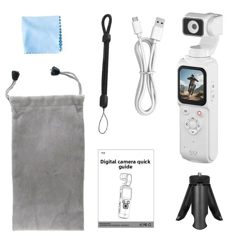 4K Pocket Gimbal Camera Handheld Stabilized r 75MP 330° Auto-Tracking