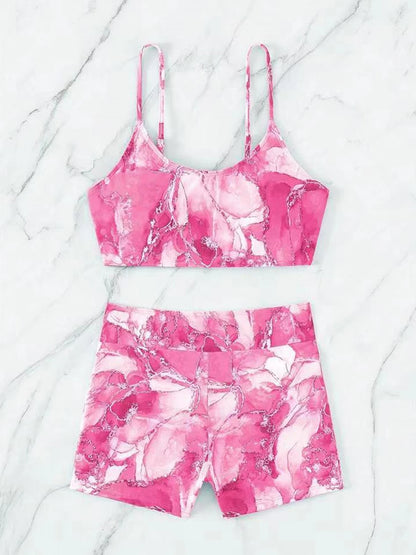 Two Pieces Marble Print Swimwear 2026