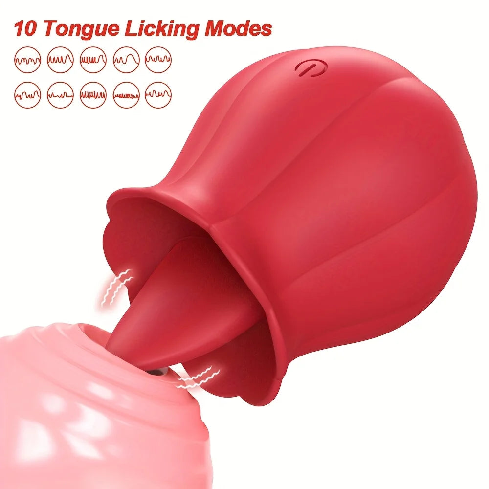 Rose-Vibrator 10 Tongue