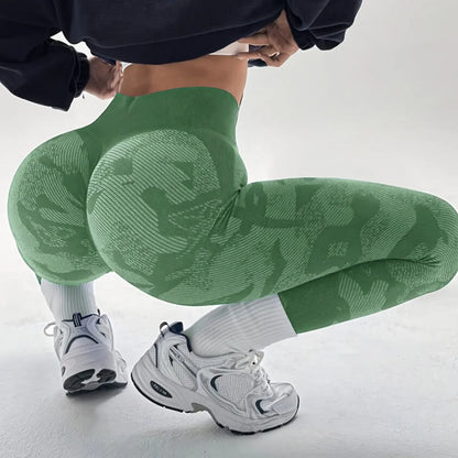 Women Camouflage Leggings Gym Fitness Athletic Workout Elastic
