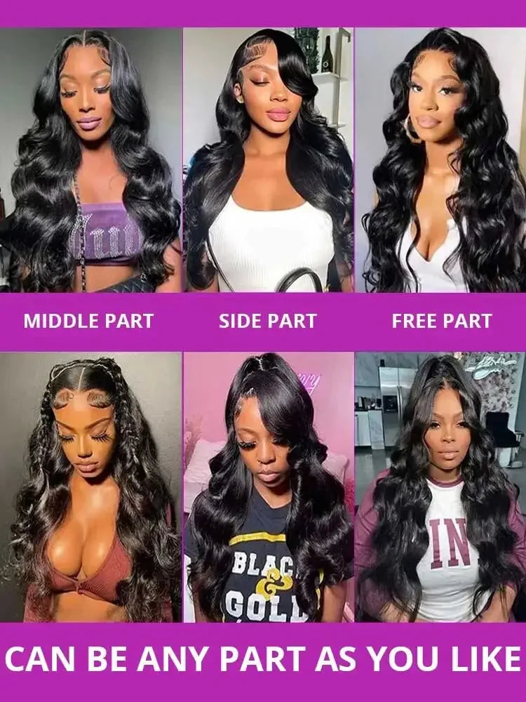 13x6 HD Lace Frontal Human Hair Wig 5x5 all size