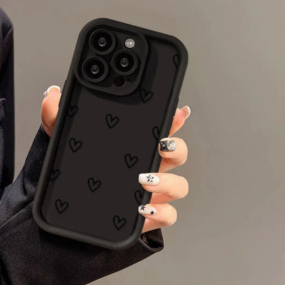 Love Heart Phone Case For iPhone  17 16 15 11 12 13 Pro Max
