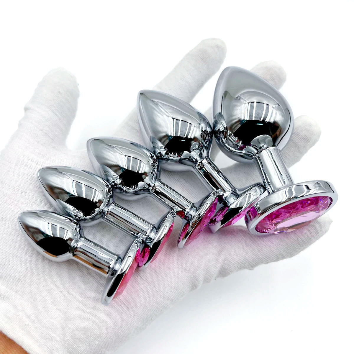 Metal Anal Plug With Gem Base