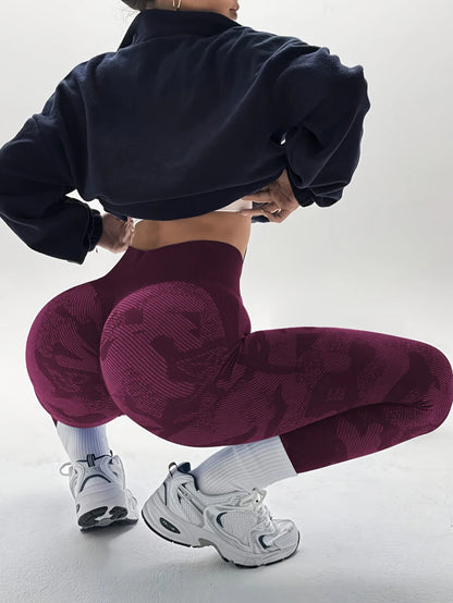 Women Camouflage Leggings Gym Fitness Athletic Workout Elastic