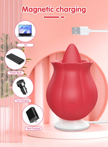 Rose-Vibrator 10 Tongue
