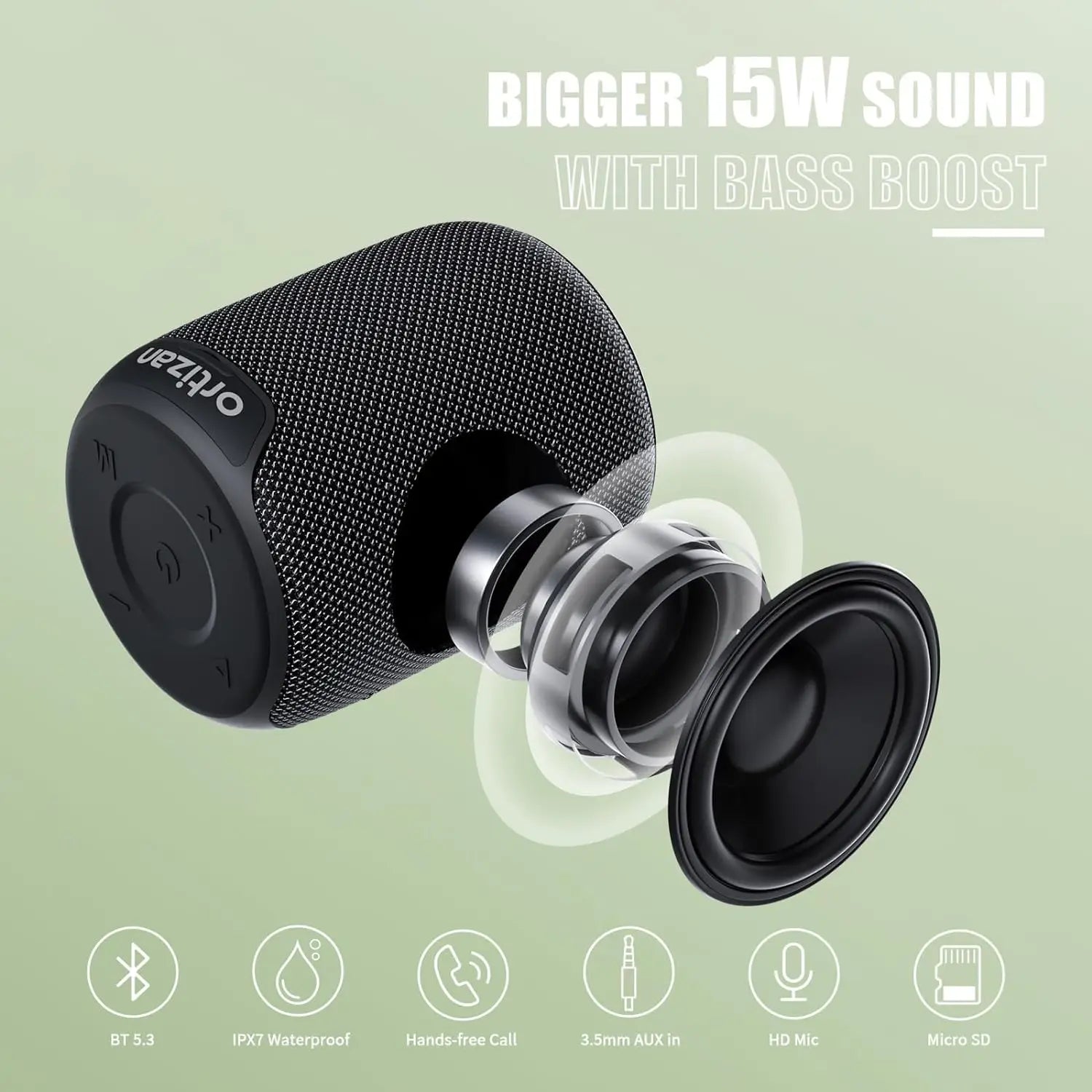 Ortizan Bluetooth Speakers, Portable
