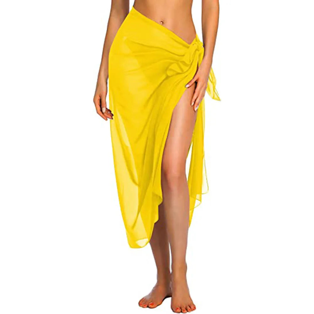 Womens Long&amp;Short Sarong Swimsuit Coverups