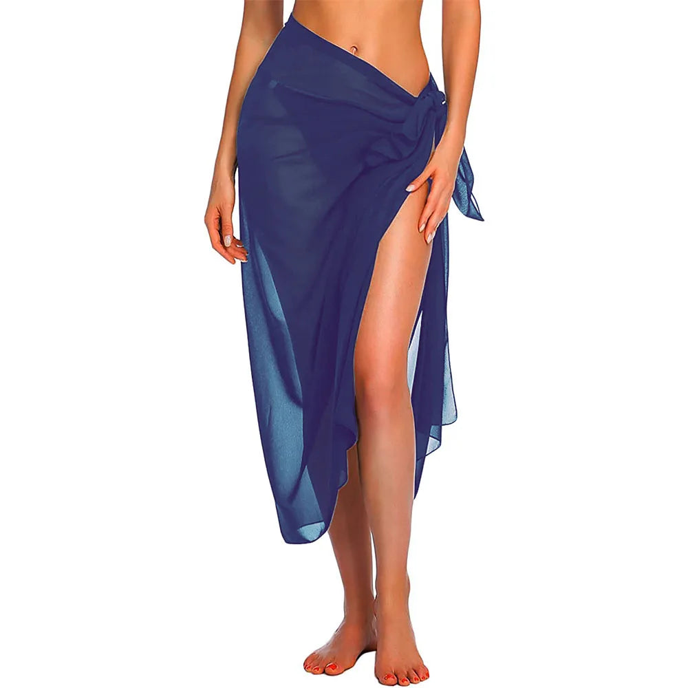 Womens Long&amp;Short Sarong Swimsuit Coverups