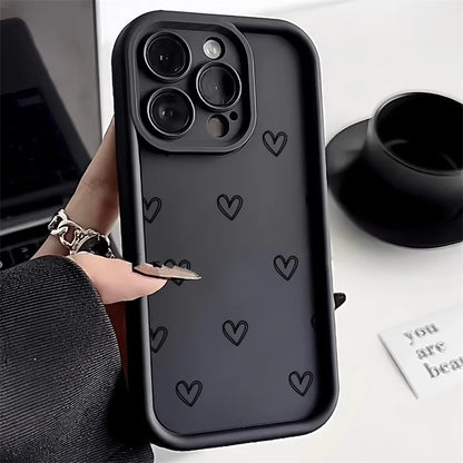 Love Heart Phone Case For iPhone  17 16 15 11 12 13 Pro Max