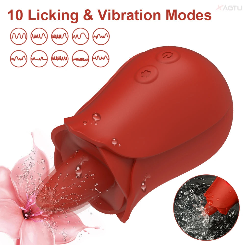 Rose-Vibrator 10 Tongue