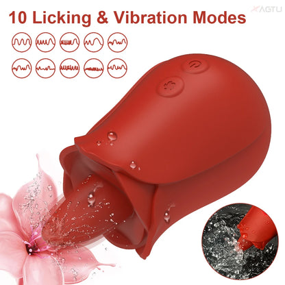 Rose-Vibrator 10 Tongue