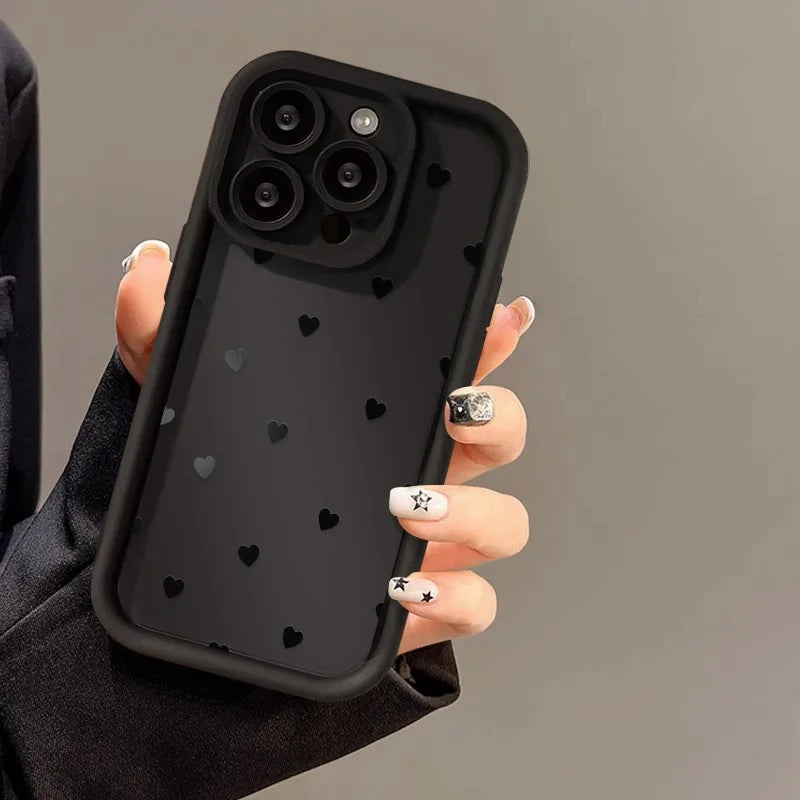 Love Heart Phone Case For iPhone  17 16 15 11 12 13 Pro Max
