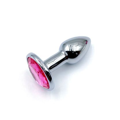 Metal Anal Plug With Gem Base