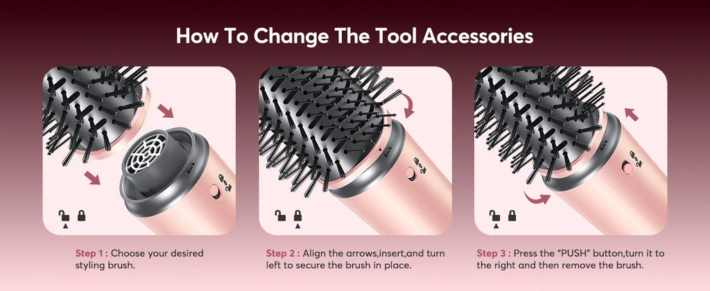 5 in 1 Hot Air Styler Wrap with Travel Bag- 1200W