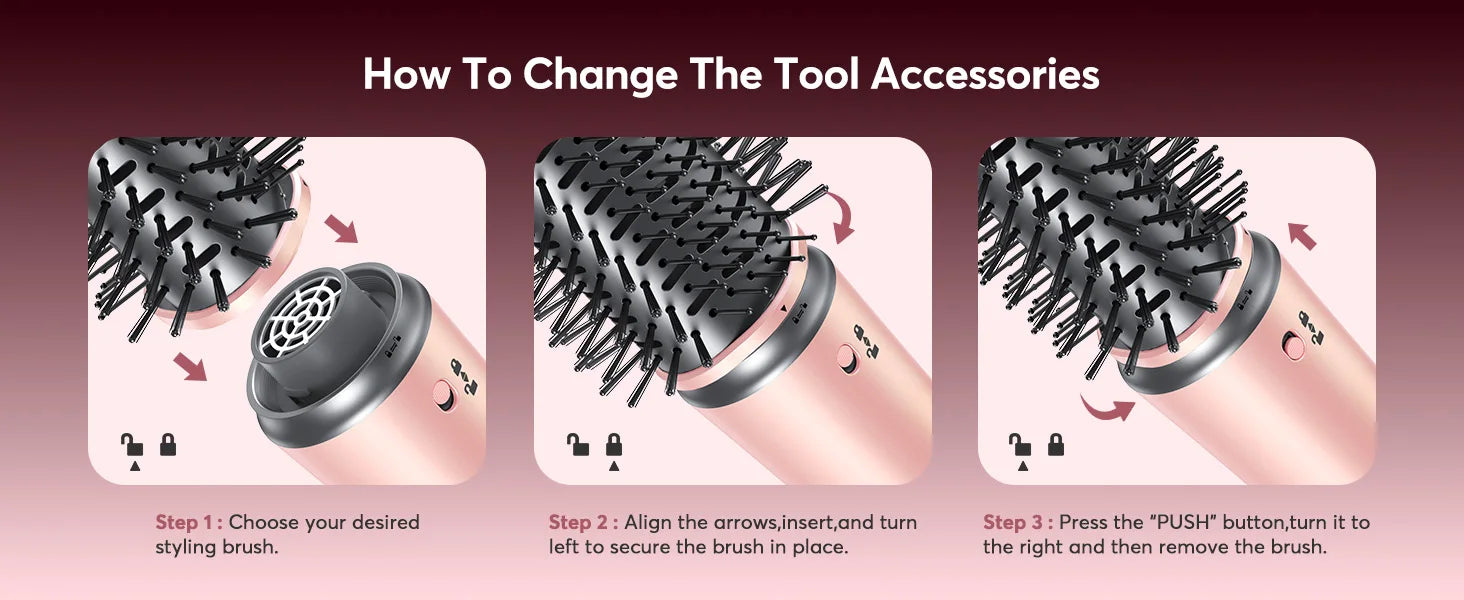 5 in 1 Hot Air Styler Wrap with Travel Bag- 1200W