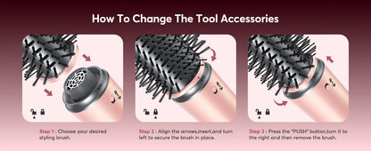 5 in 1 Hot Air Styler Wrap with Travel Bag- 1200W