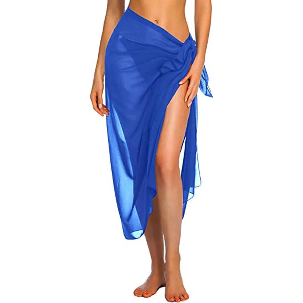 Womens Long&amp;Short Sarong Swimsuit Coverups