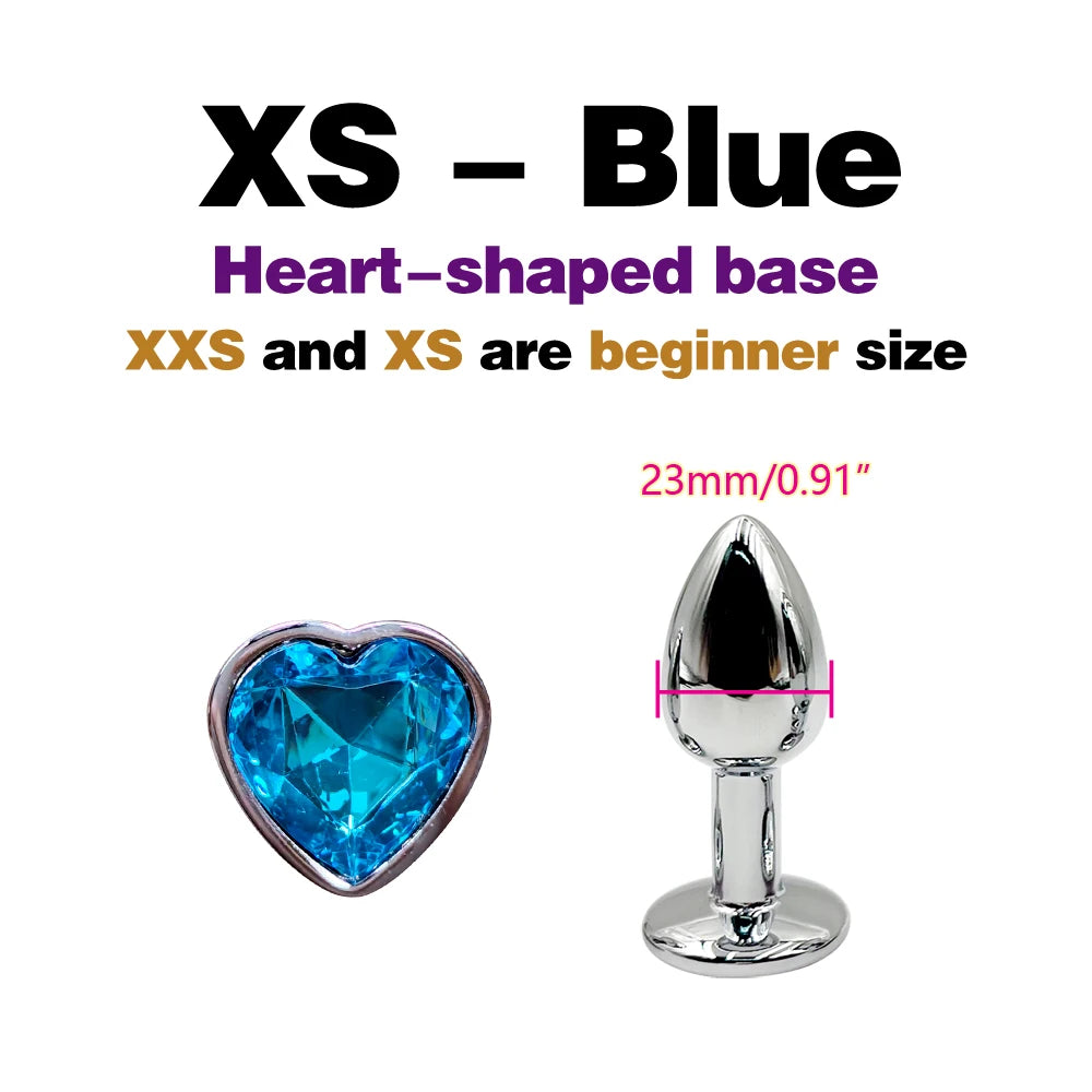 Metal Anal Plug With Gem Base