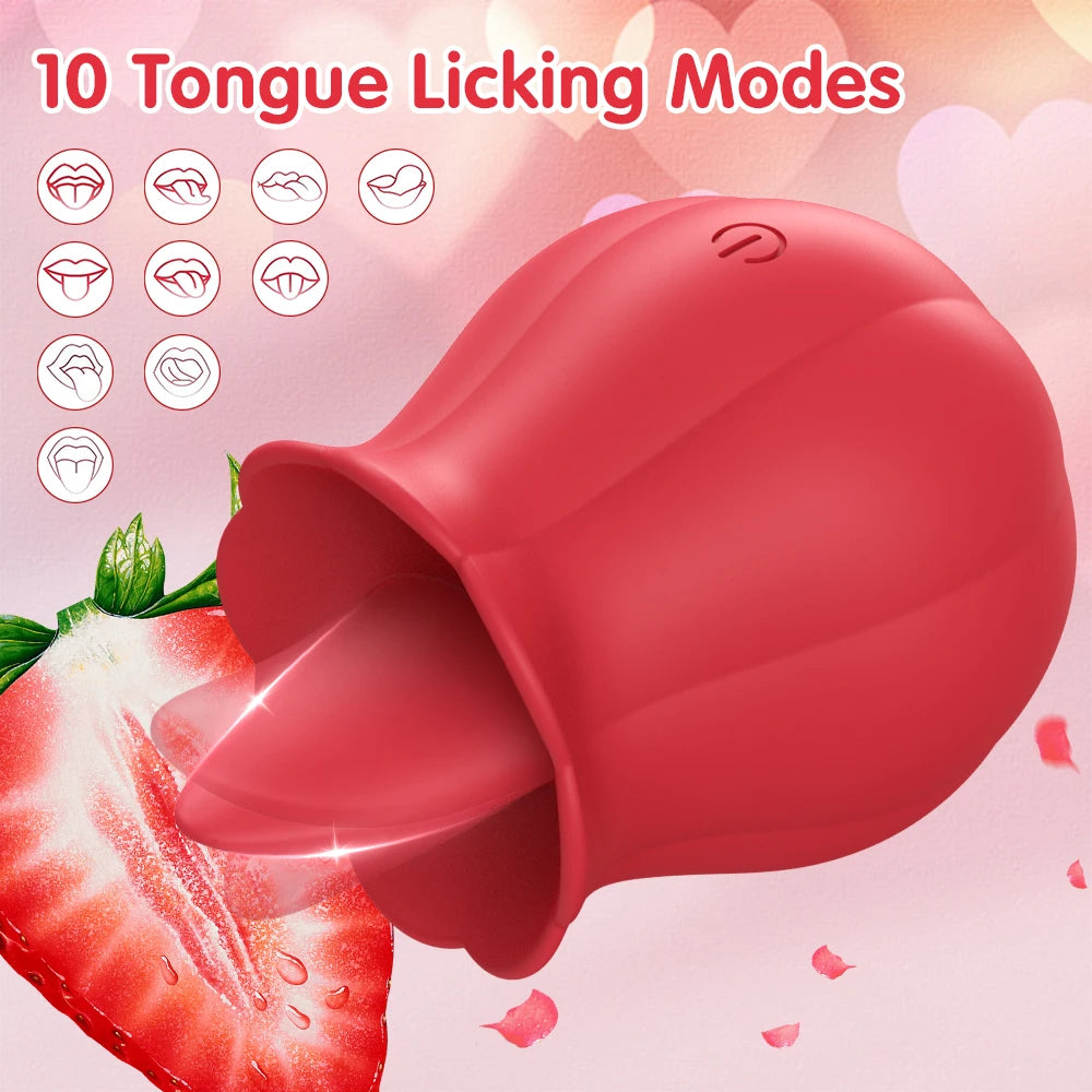 Rose-Vibrator 10 Tongue