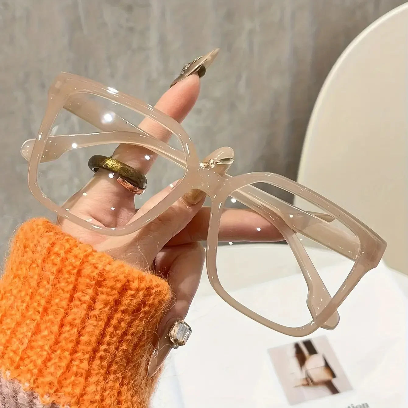1Pc/2Pcs/3Pcs/4Pcs Elegant, Simple and Stylish Geometric Glasses