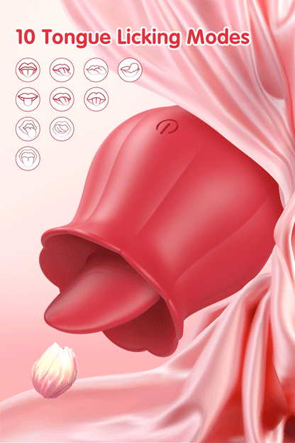 Rose-Vibrator 10 Tongue