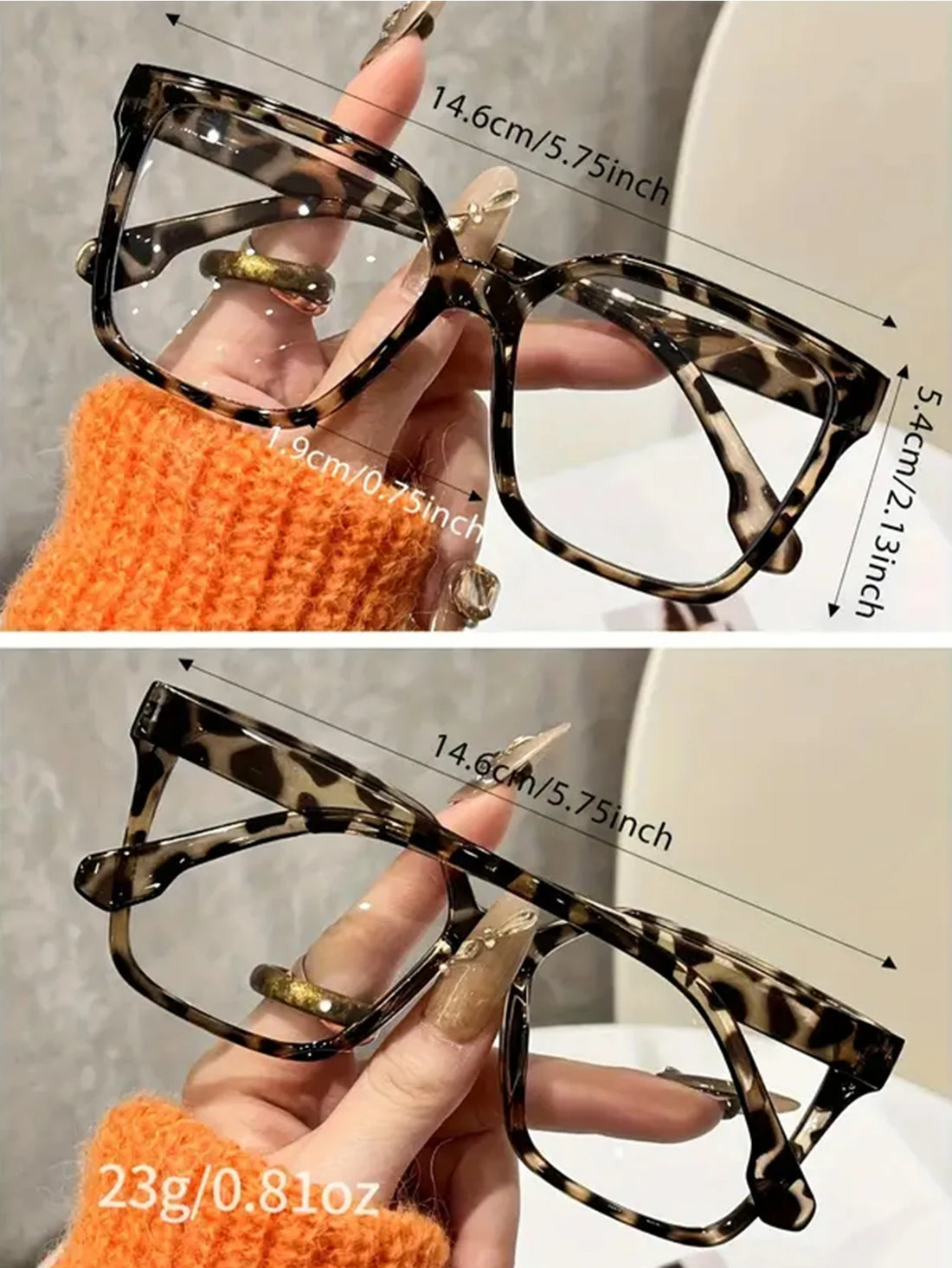 1Pc/2Pcs/3Pcs/4Pcs Elegant, Simple and Stylish Geometric Glasses