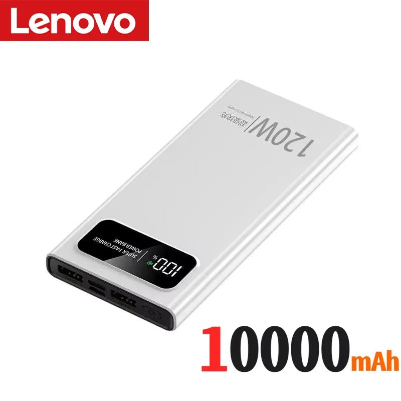 Lenovo 50000mAh  Power Bank 120W Fast Charge LED Digital Display