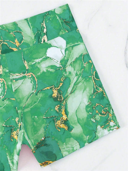 Two Pieces Marble Print Swimwear 2026