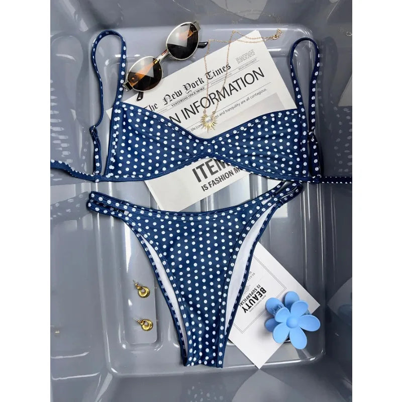 Sexy Vintage Polka Dot Bikini Set Women 2026
