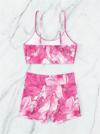 Two Pieces Marble Print Swimwear 2026