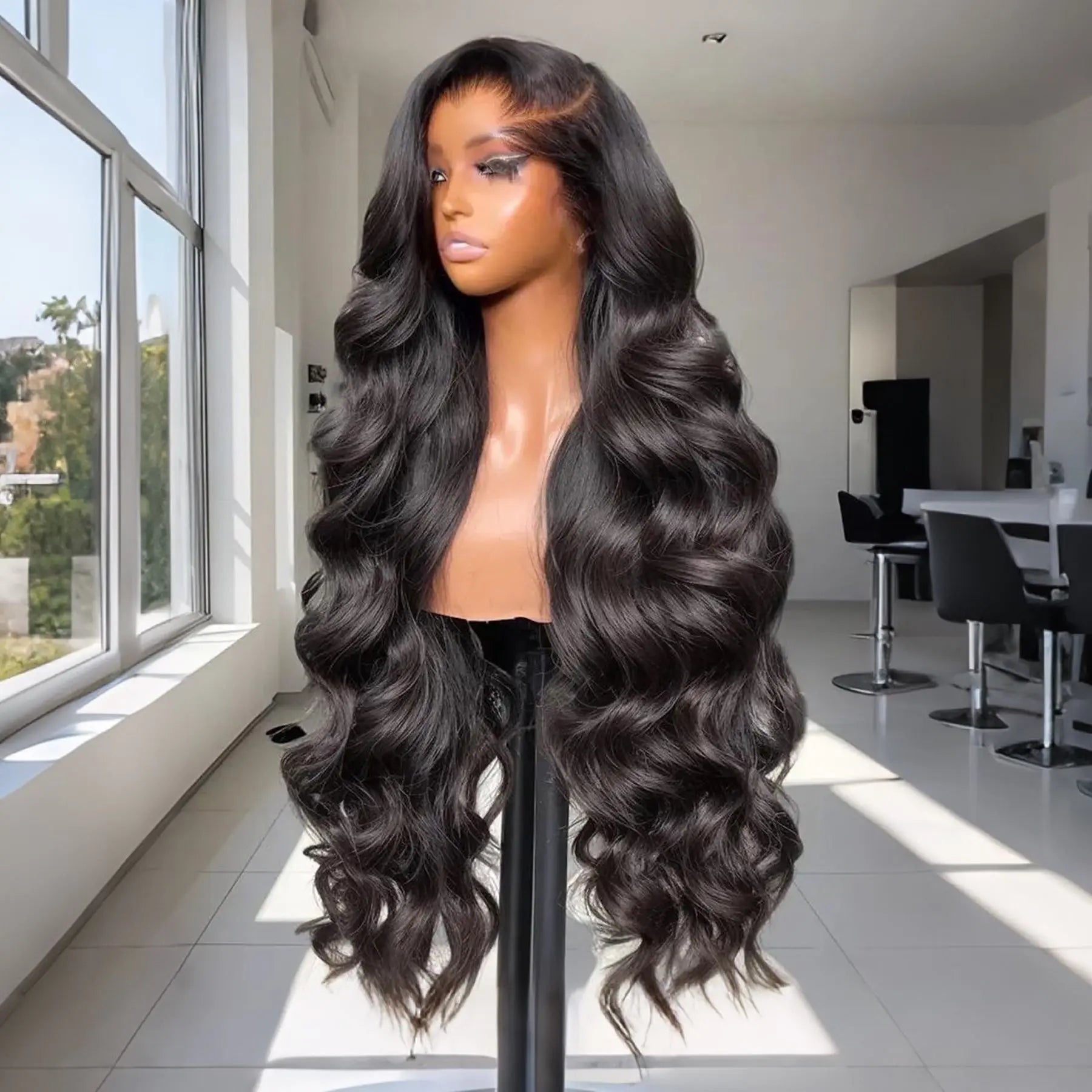 Body Wave Black Color Synthetic Soft Lace Frontal